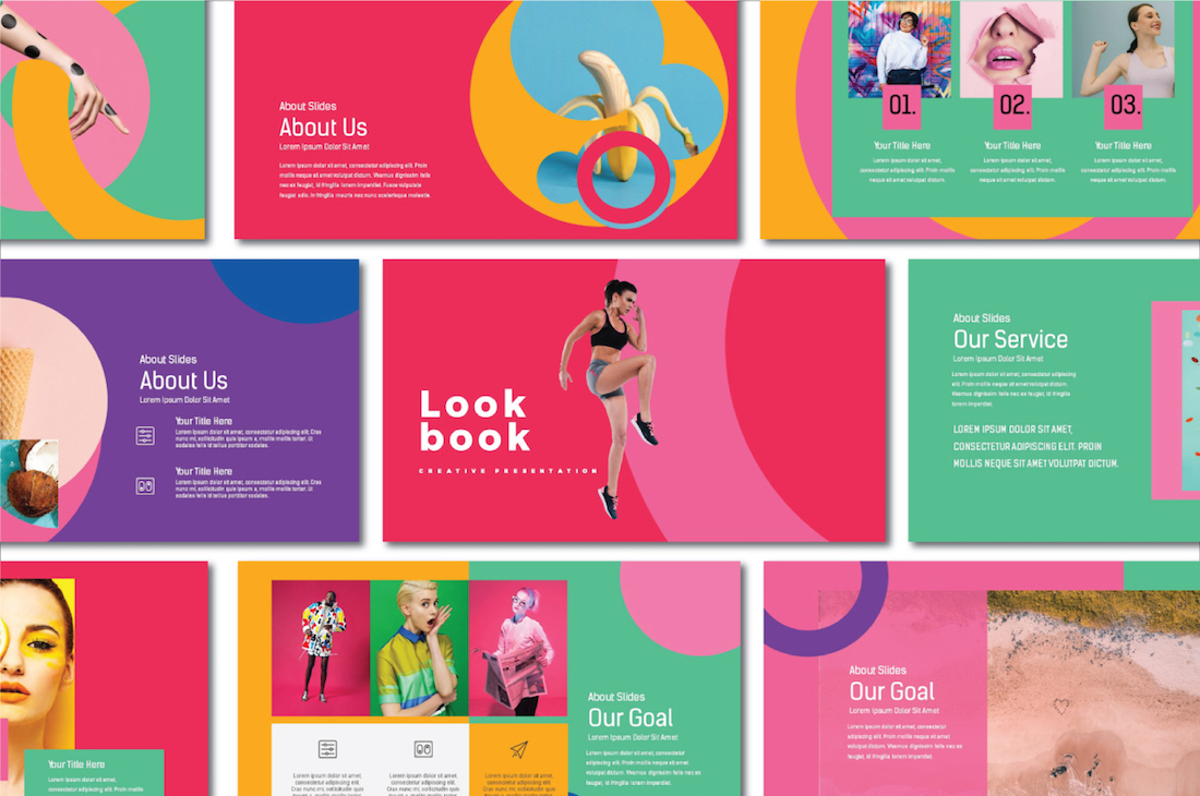 model de prezentare pastel gratuit lookbook