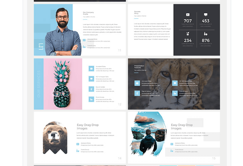 five-keynote-presentation-template