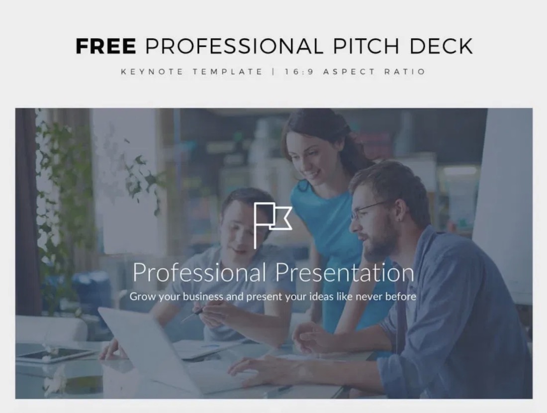 șablon keynote gratuit pentru pachetul de pitch profesional