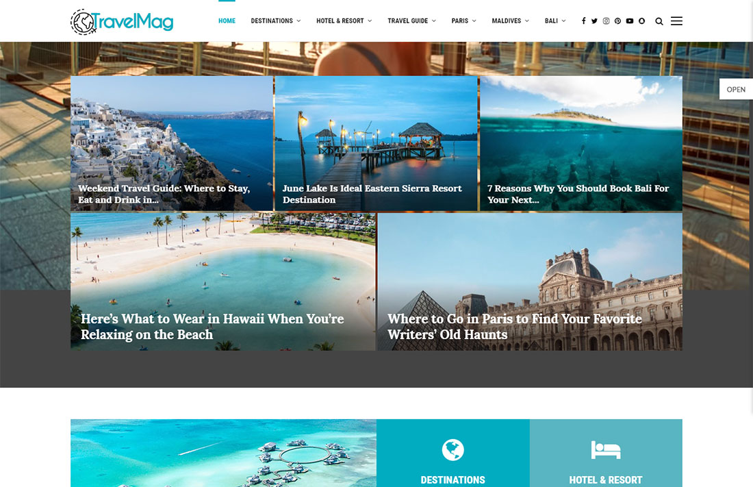 thème du magazine de voyage pennews