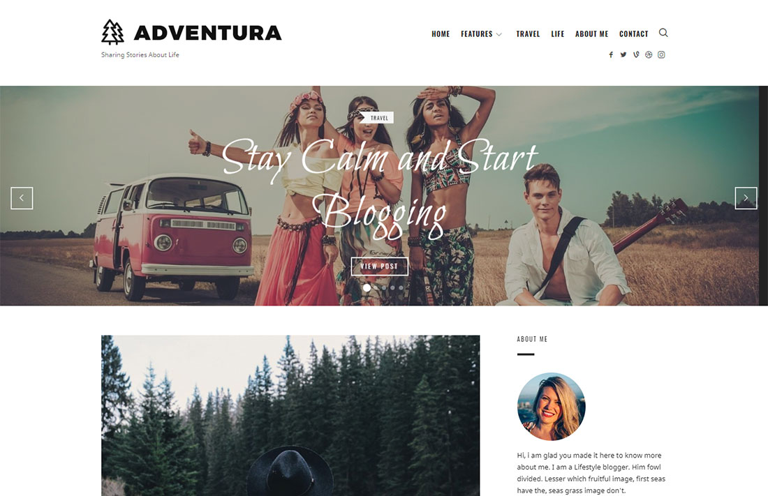 thème du magazine de voyage theblogger