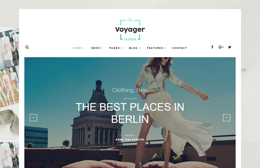 thème du magazine de voyage voyager