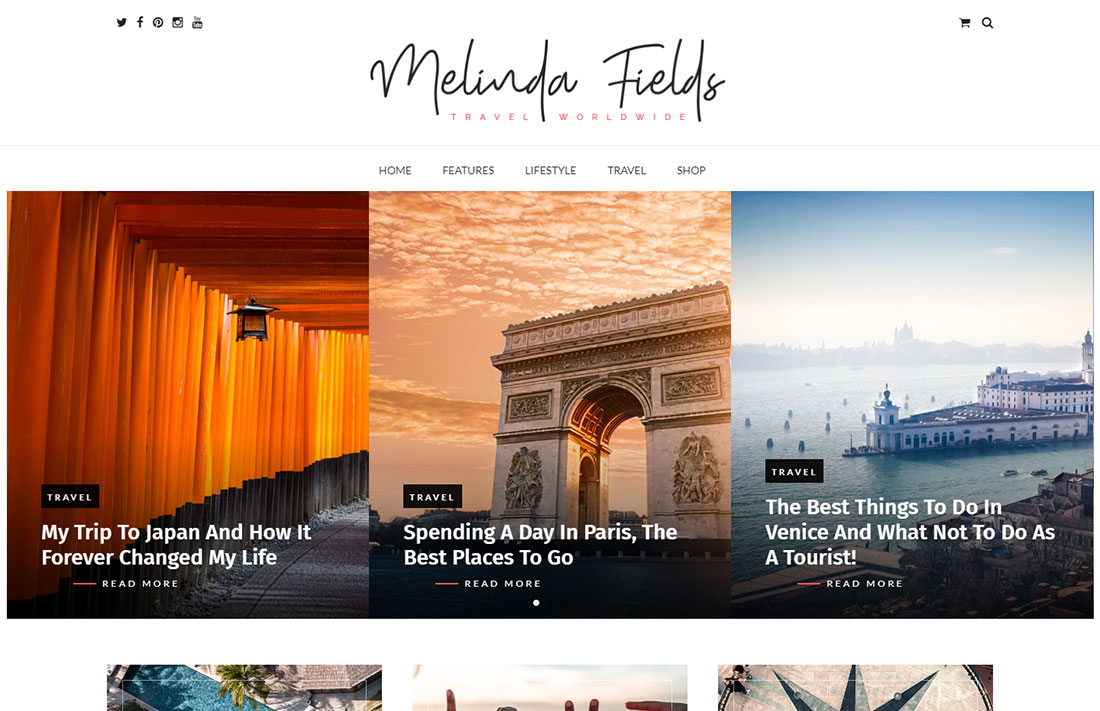 thème du magazine de voyage tremble