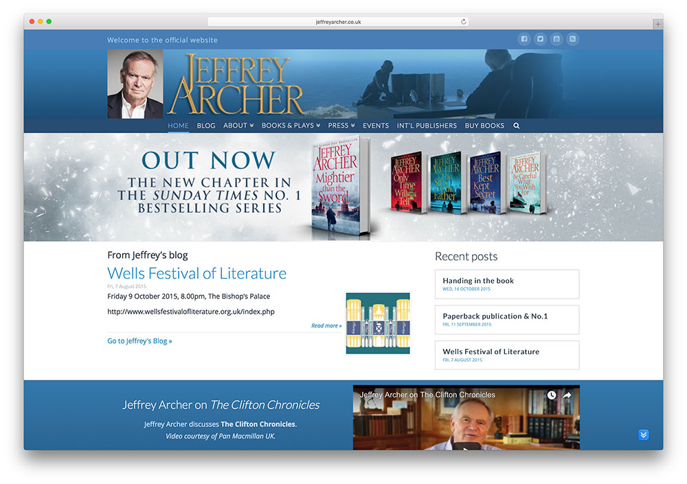 jeffreyarcher-penulis-terkenal-situs web-menggunakan-wp