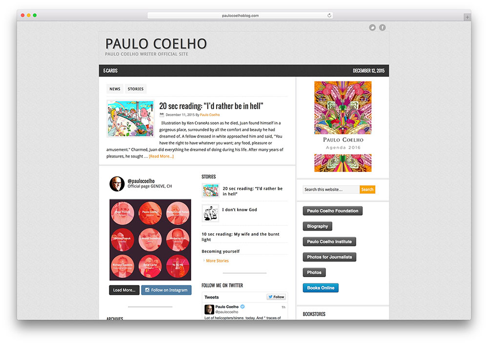 paulocoelhoblog-penulis-situs web-menggunakan-wordpress
