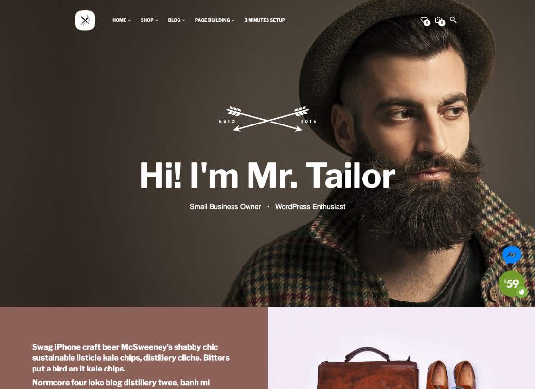 Sig. Sarto | Tema WooCommerce reattivo