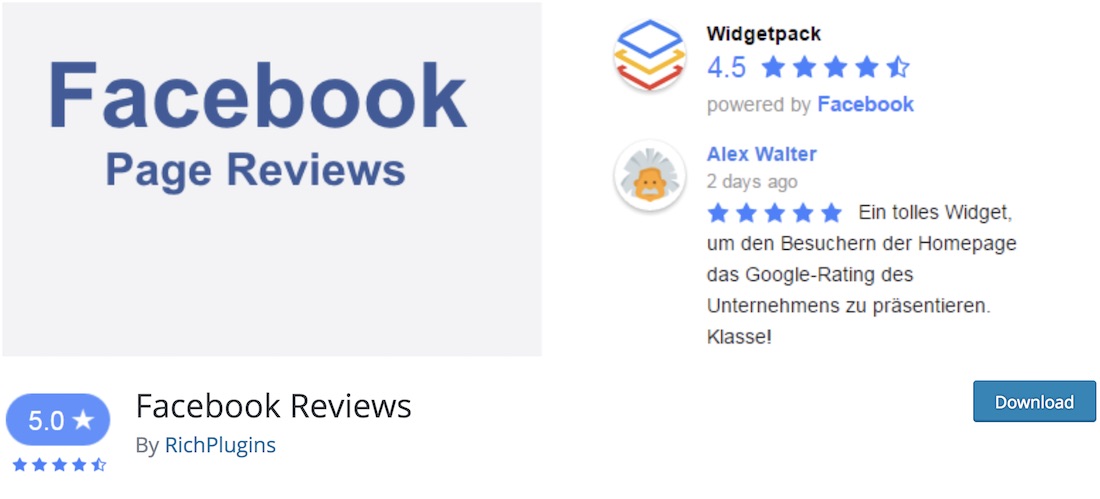 fb opinie widżet wtyczka wordpress