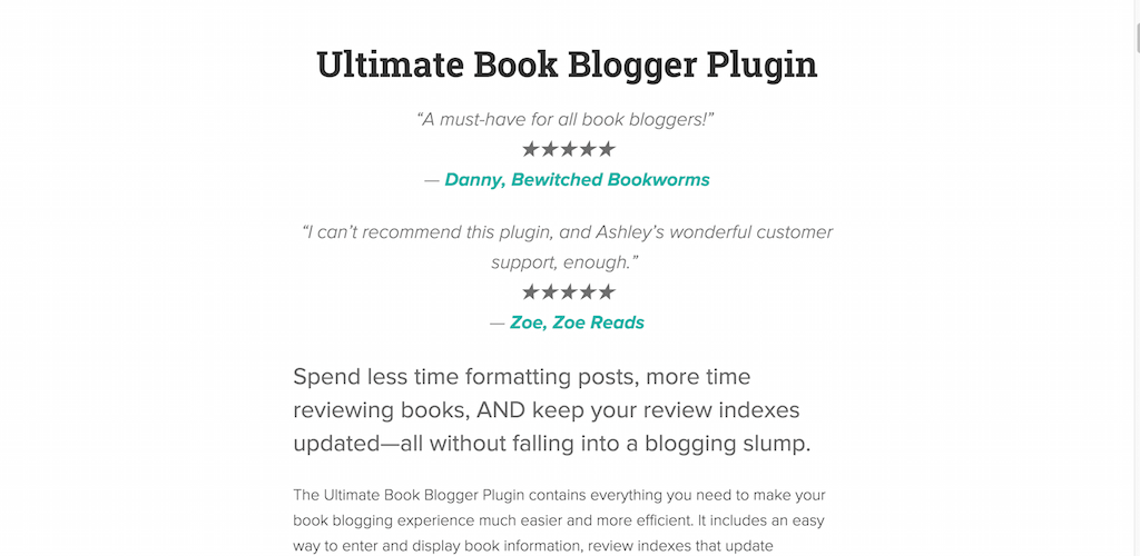 Wtyczka Ultimate Book Blogger dla WordPress