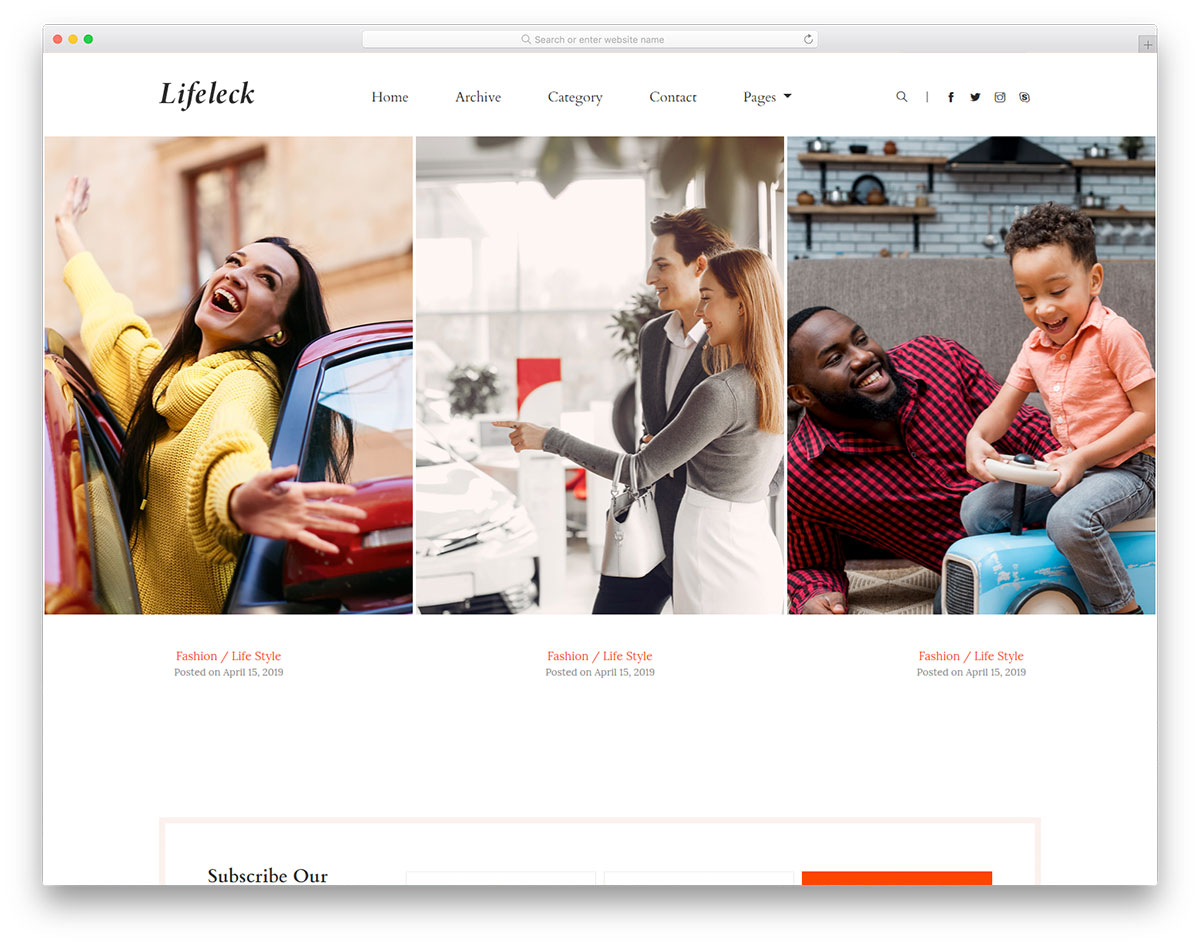 Modello gratuito Lifeleck