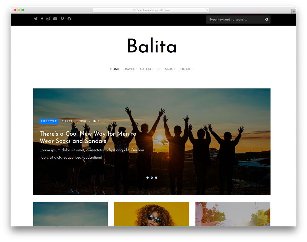 Modello gratuito di Balita