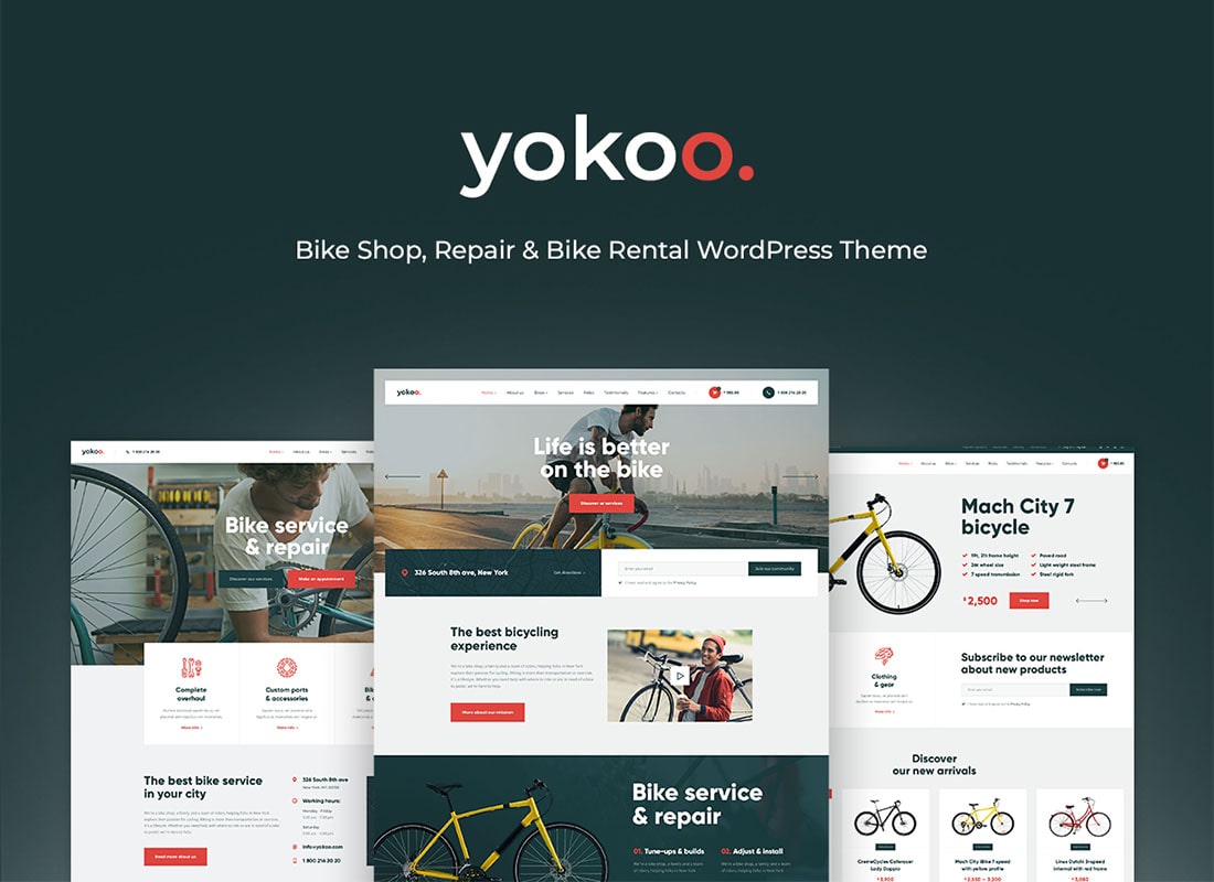 Yokoo - Magazin de biciclete și închiriere temă WordPress