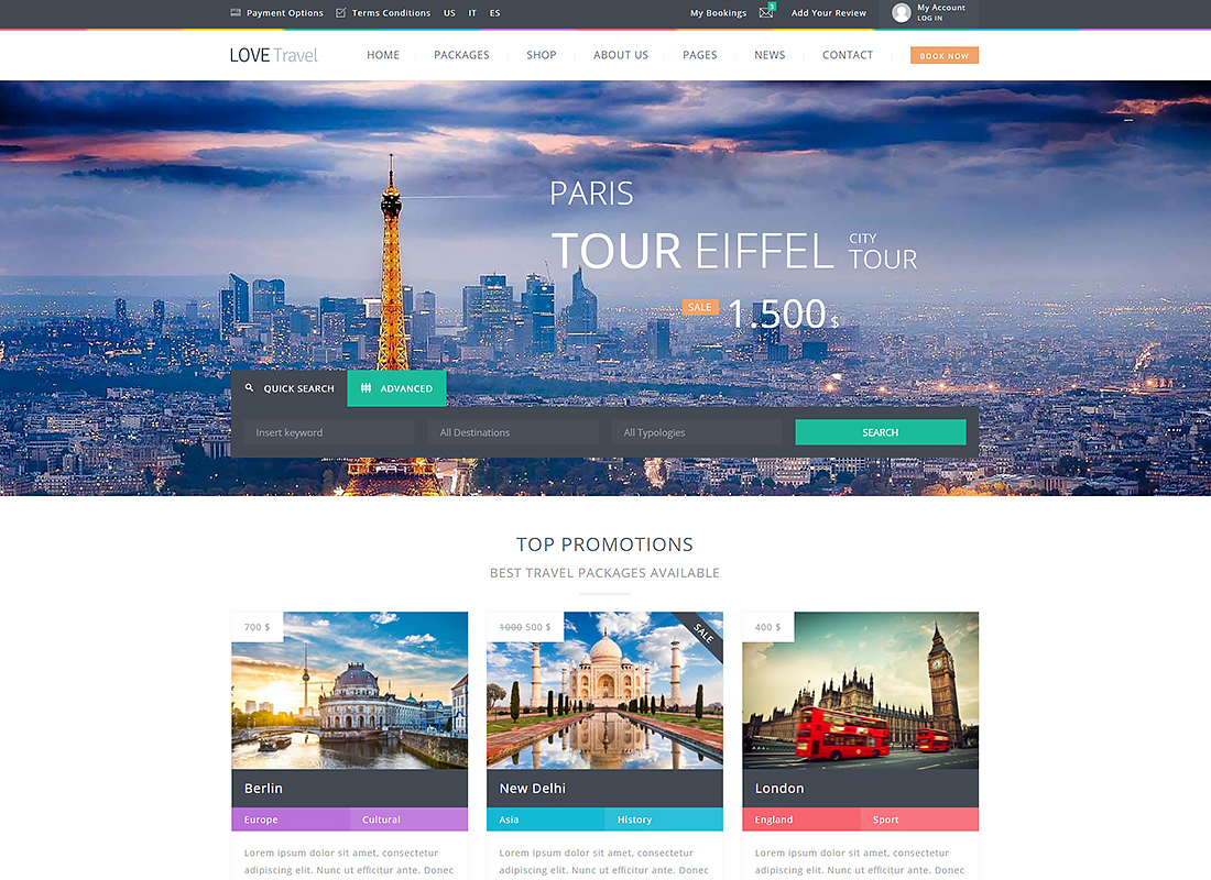 Love Travel - Creative Travel Agency WordPress
