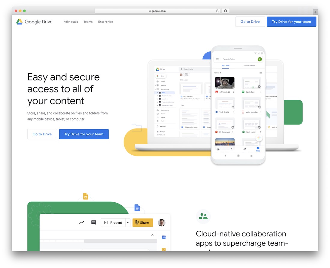 strumento di produttività di Google Drive