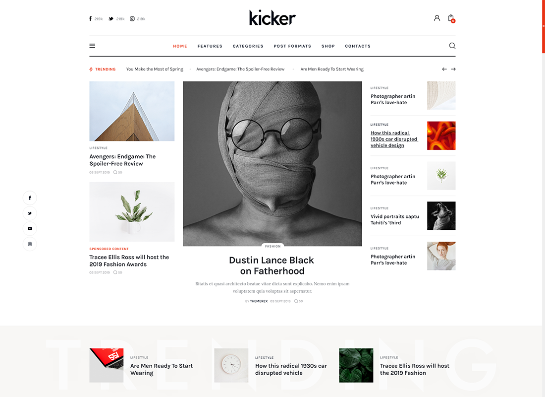 Kicker - 多用途博客雜誌 WordPress 主題