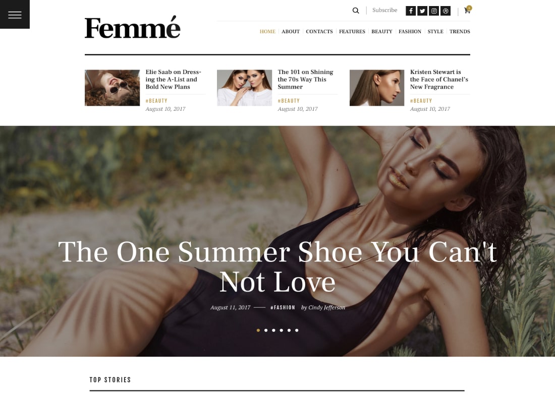 kadın | Çevrimiçi Dergi ve Moda Blogu WordPress Teması