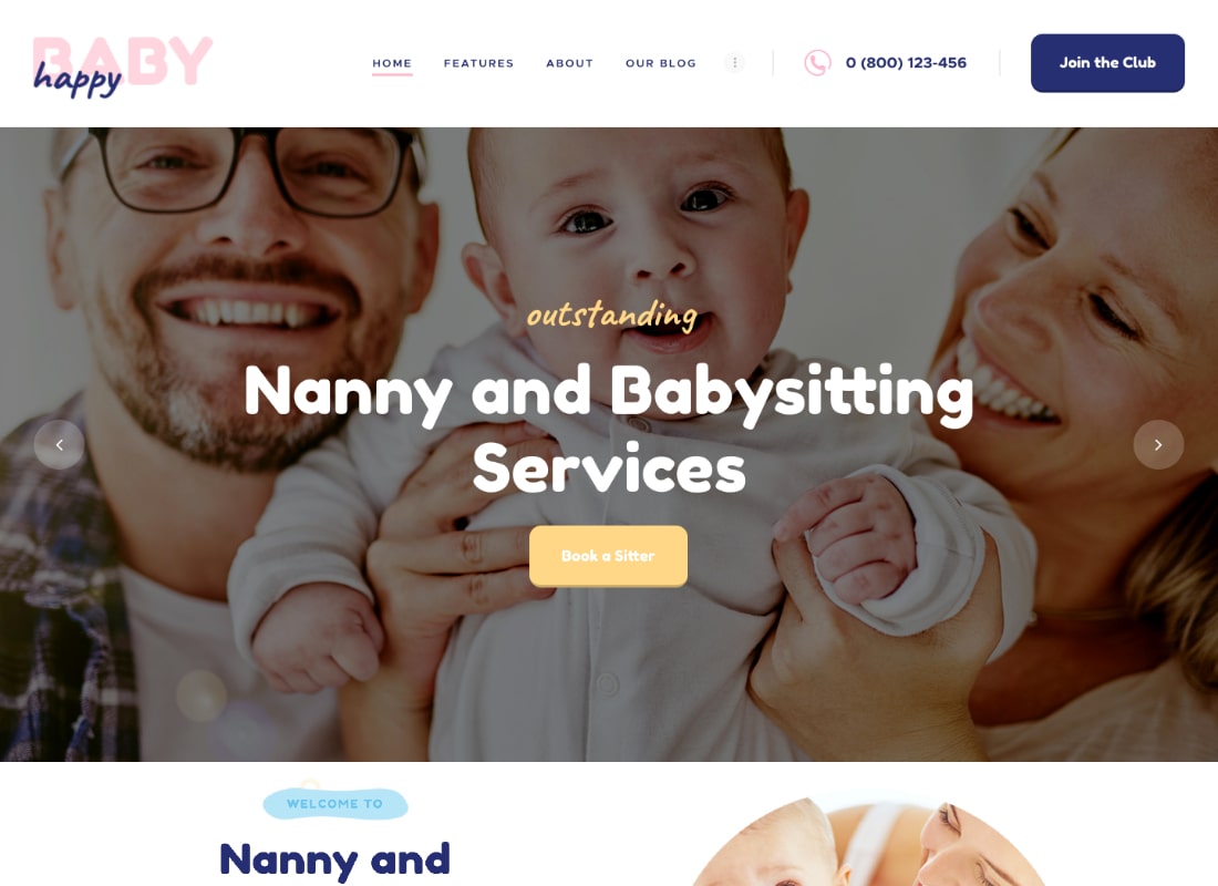 Mutlu Bebek | Dadı ve Bebek Bakımı Hizmetleri WordPress Teması