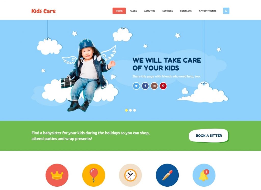兒童護理 |多用途兒童 WordPress 主題