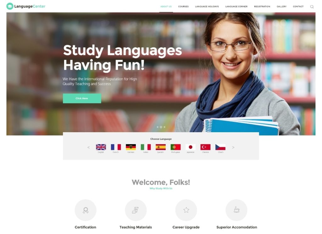 LanguageCenter | Тема WordPress для языкового центра и онлайн-образования