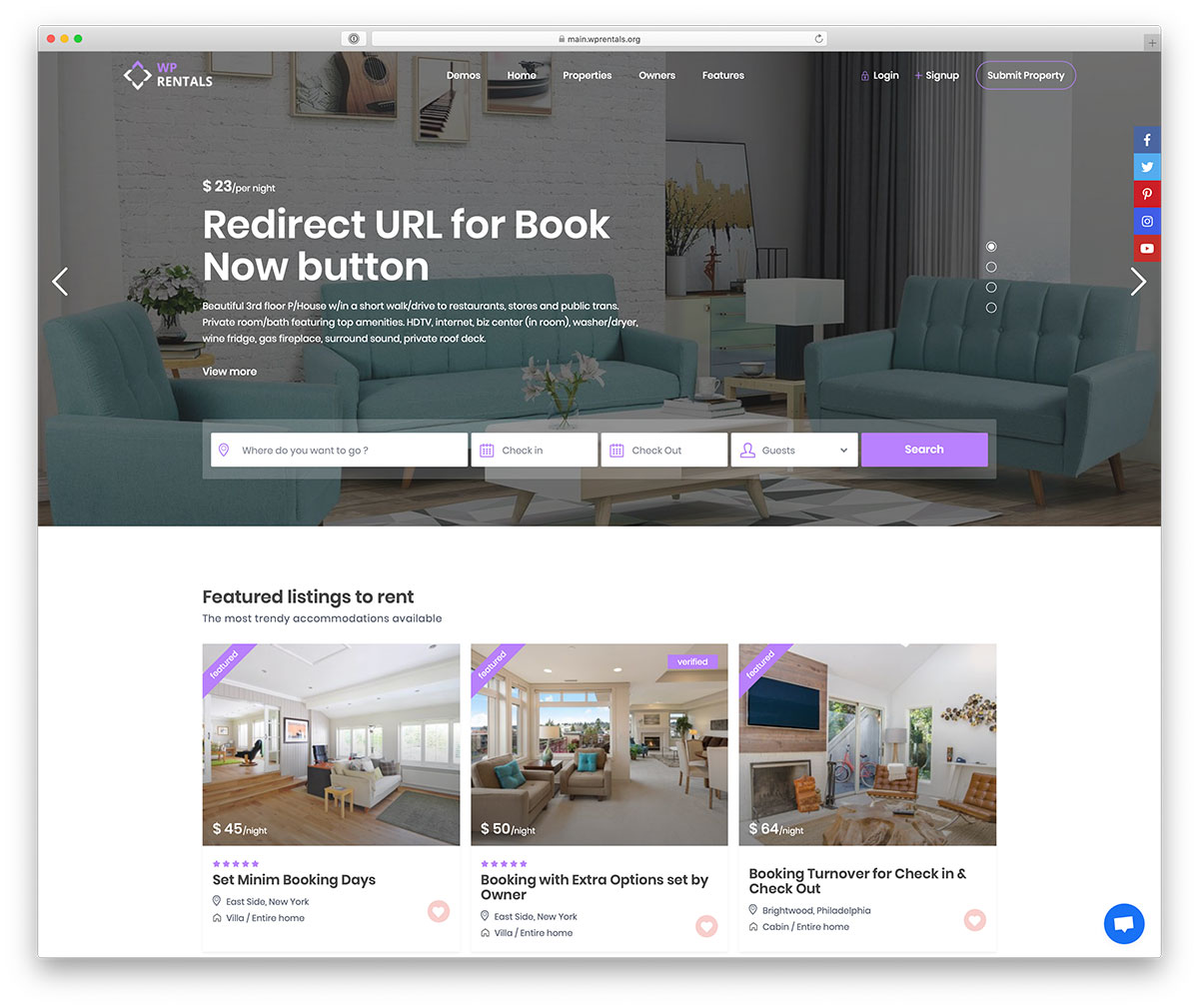 度假租賃 WordPress 主題