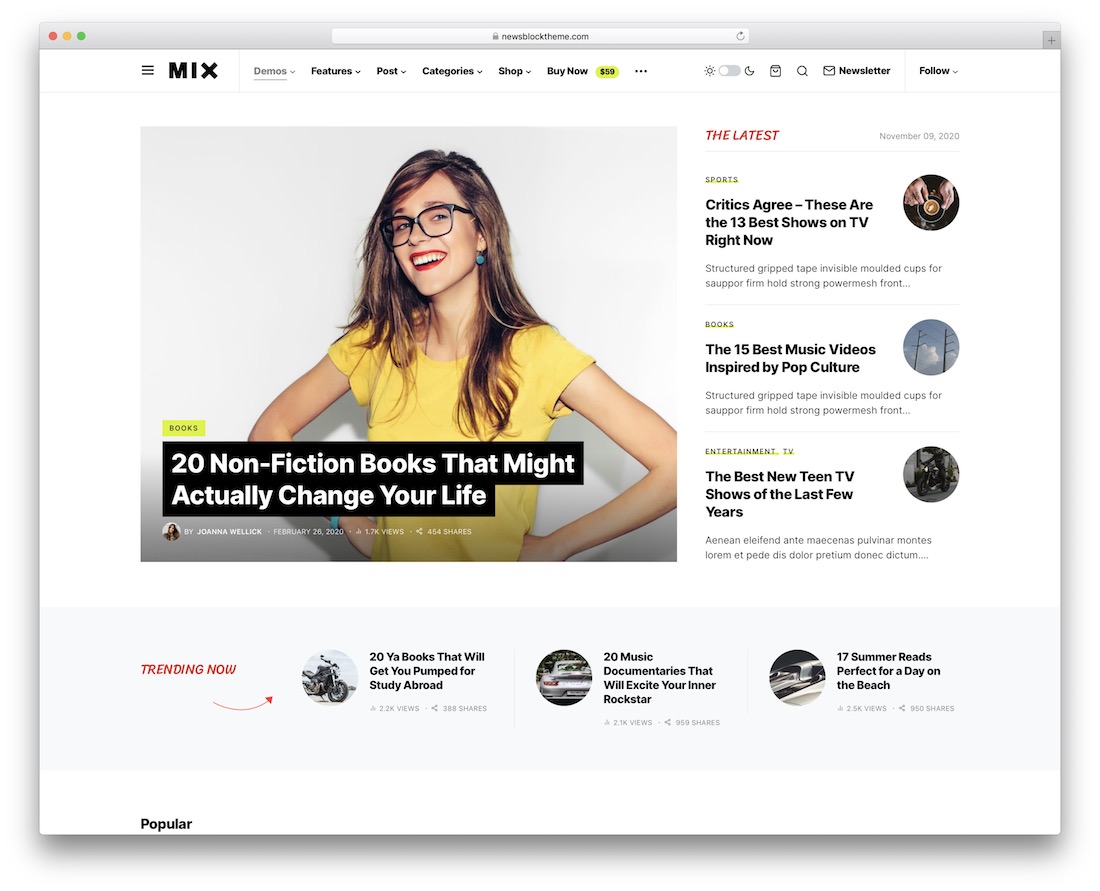 newsblock 新聞 wordpress 主題