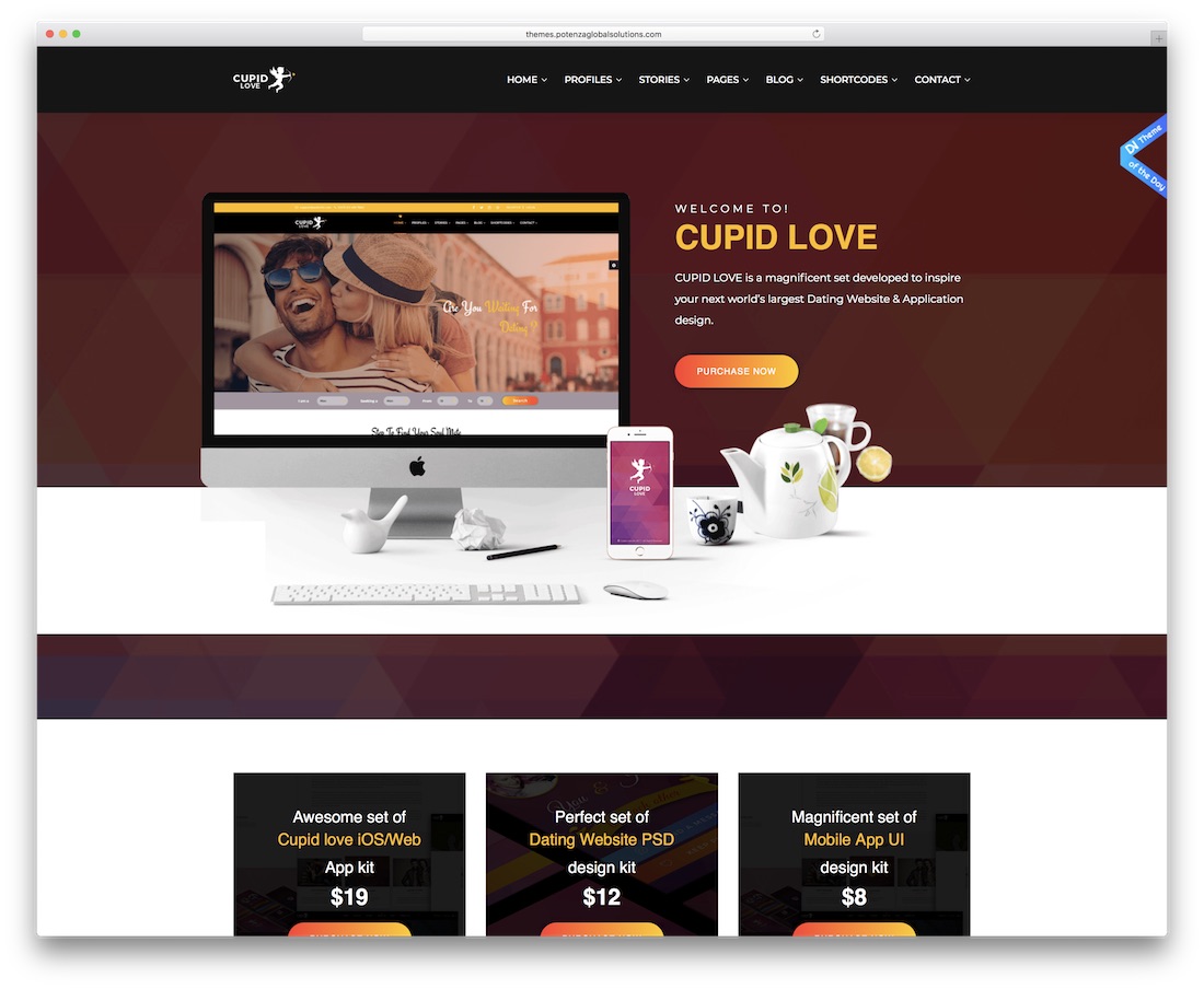 Amor Liebe Dating-Website HTML-Vorlage