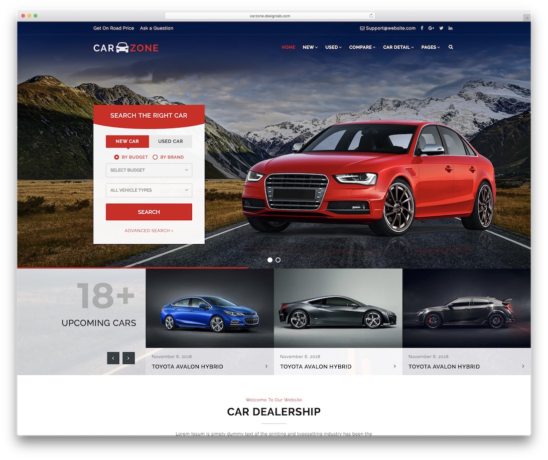 Carzone Automobil-Website-Vorlage