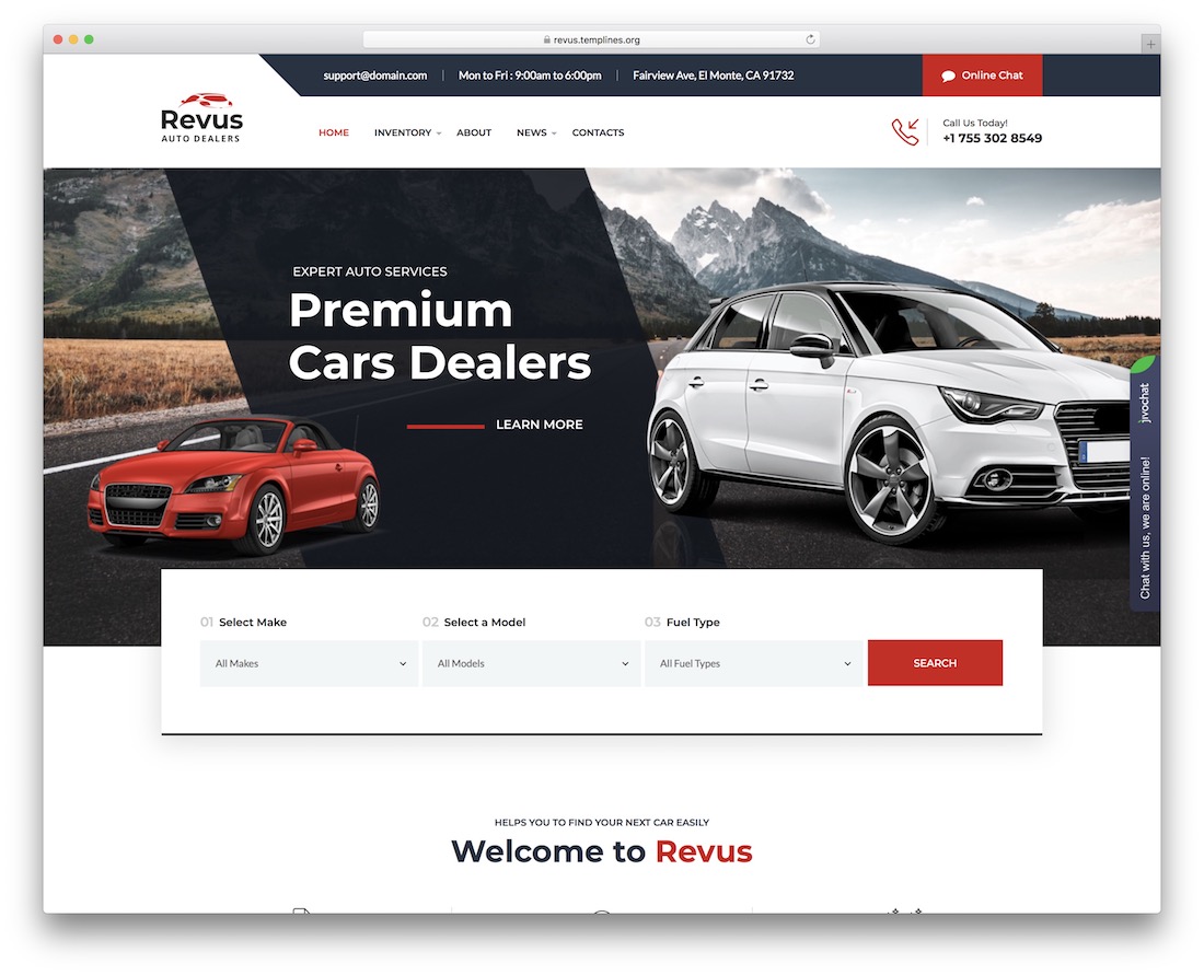 Revus Automotive WordPress-Theme