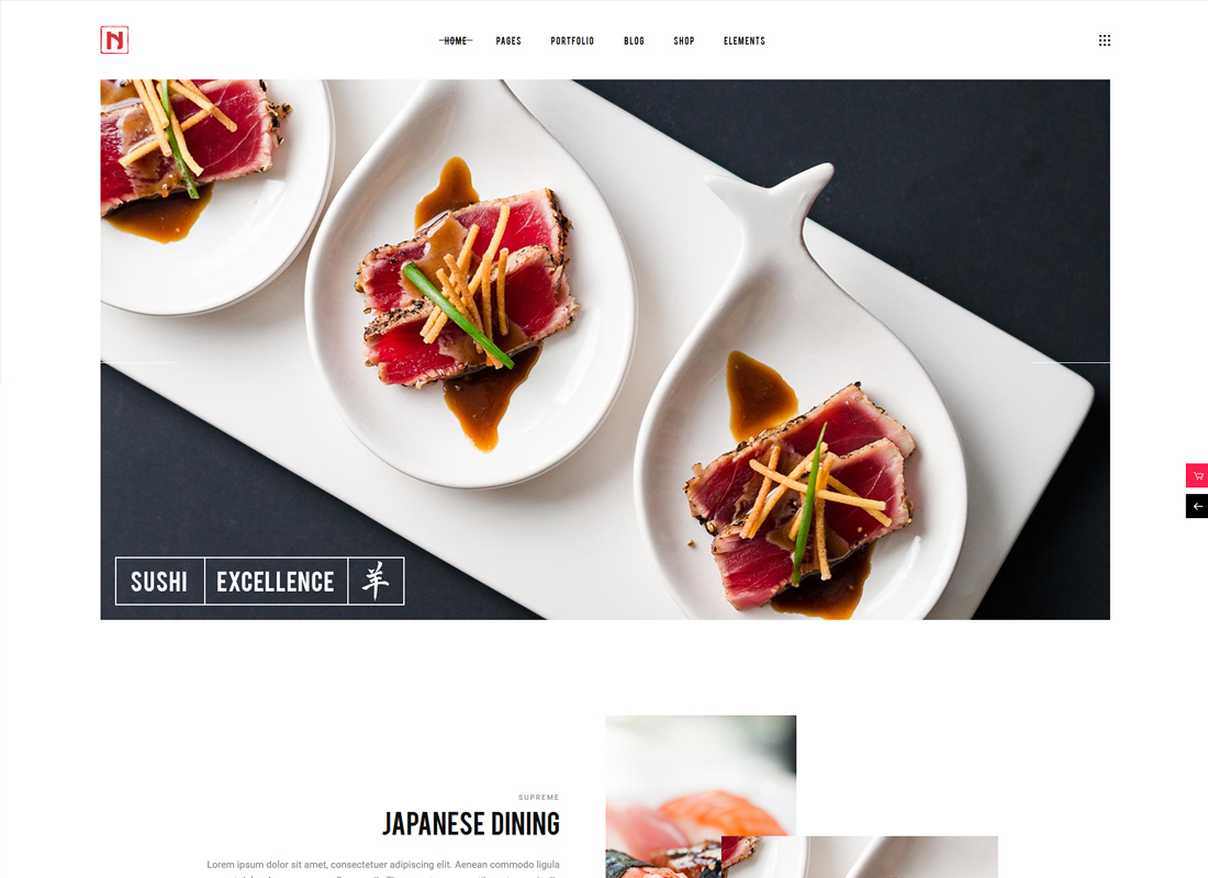 Nigiri - Ein modernes Restaurant WordPress Theme