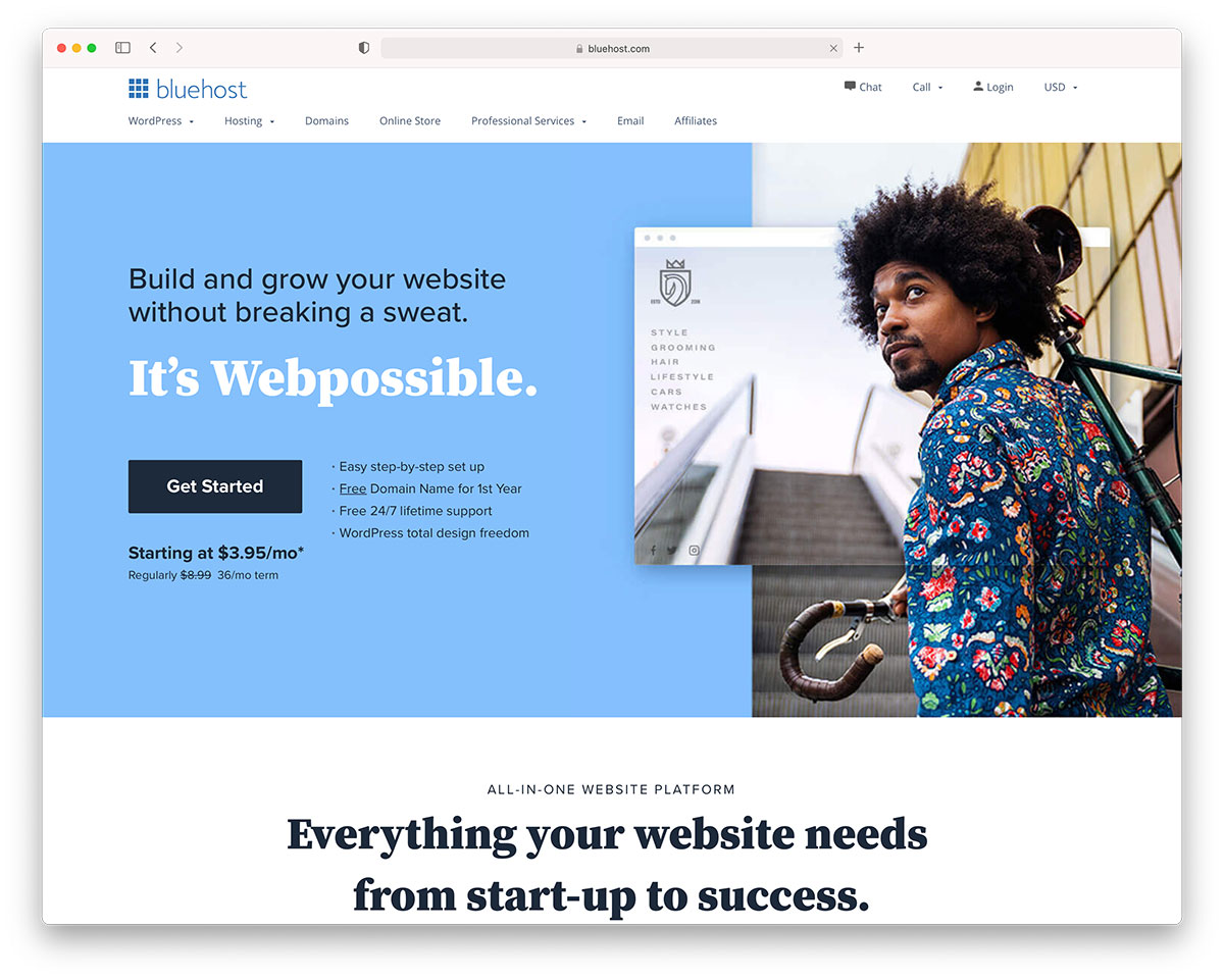 Bluehost - 音樂家網站託管