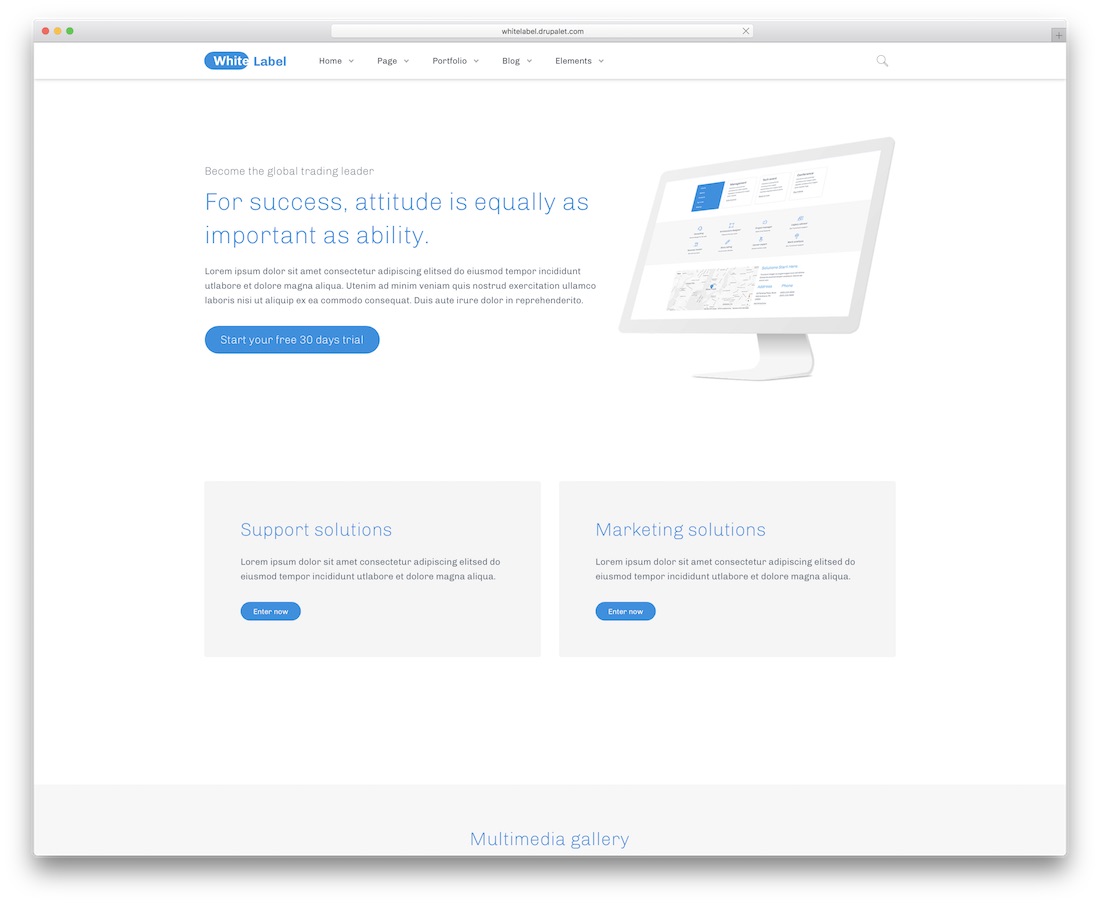 白標 Drupal 業務模板