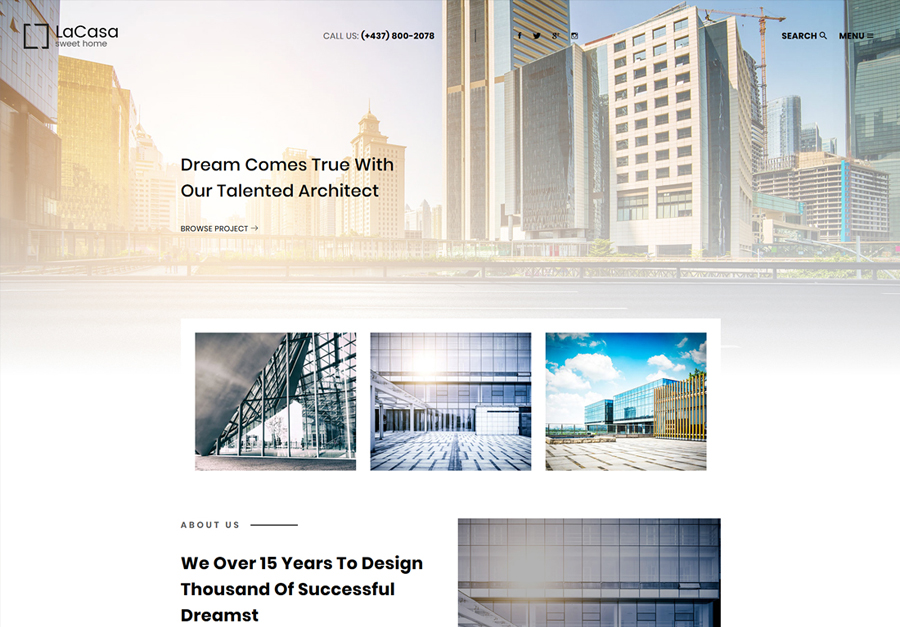 Lacasa – 室內外裝飾 WordPress 主題