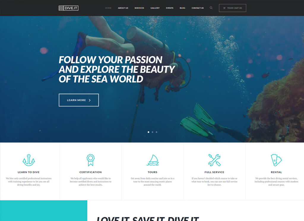 潜水|水肺潜水学校 WordPress 主题