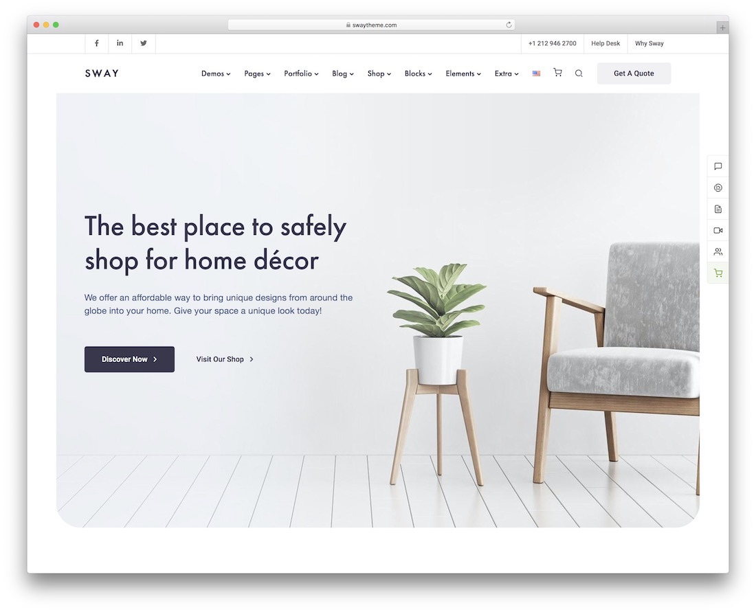 Sway Interior Design WordPress Theme