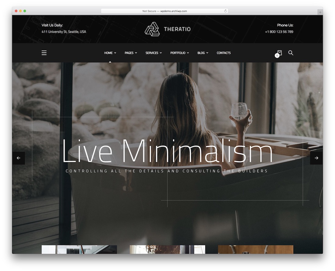 theratio Innenarchitektur WordPress Theme