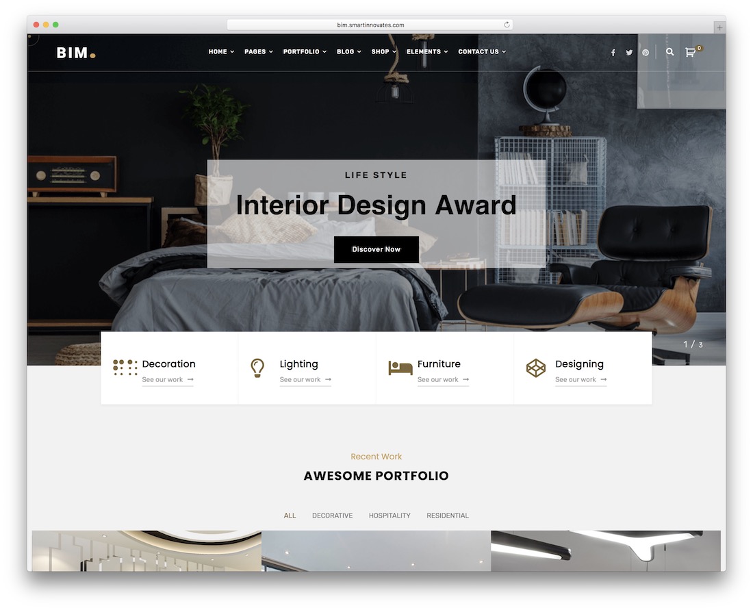 Bim Interior Design WordPress Theme