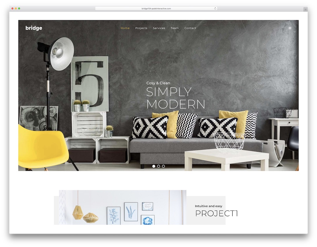 WordPress-Theme für Brücken-Innenarchitektur