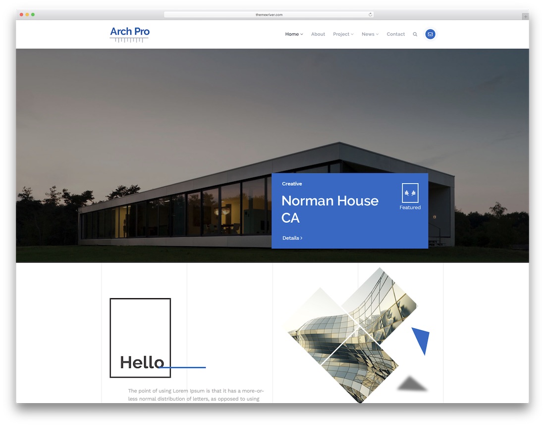 șablon site web arhitectură pro design interior