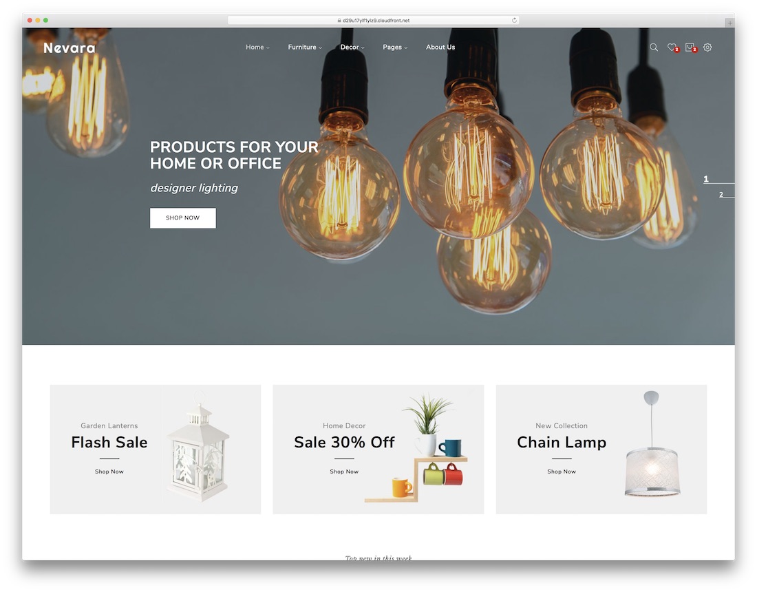șablon site web design interior nevara