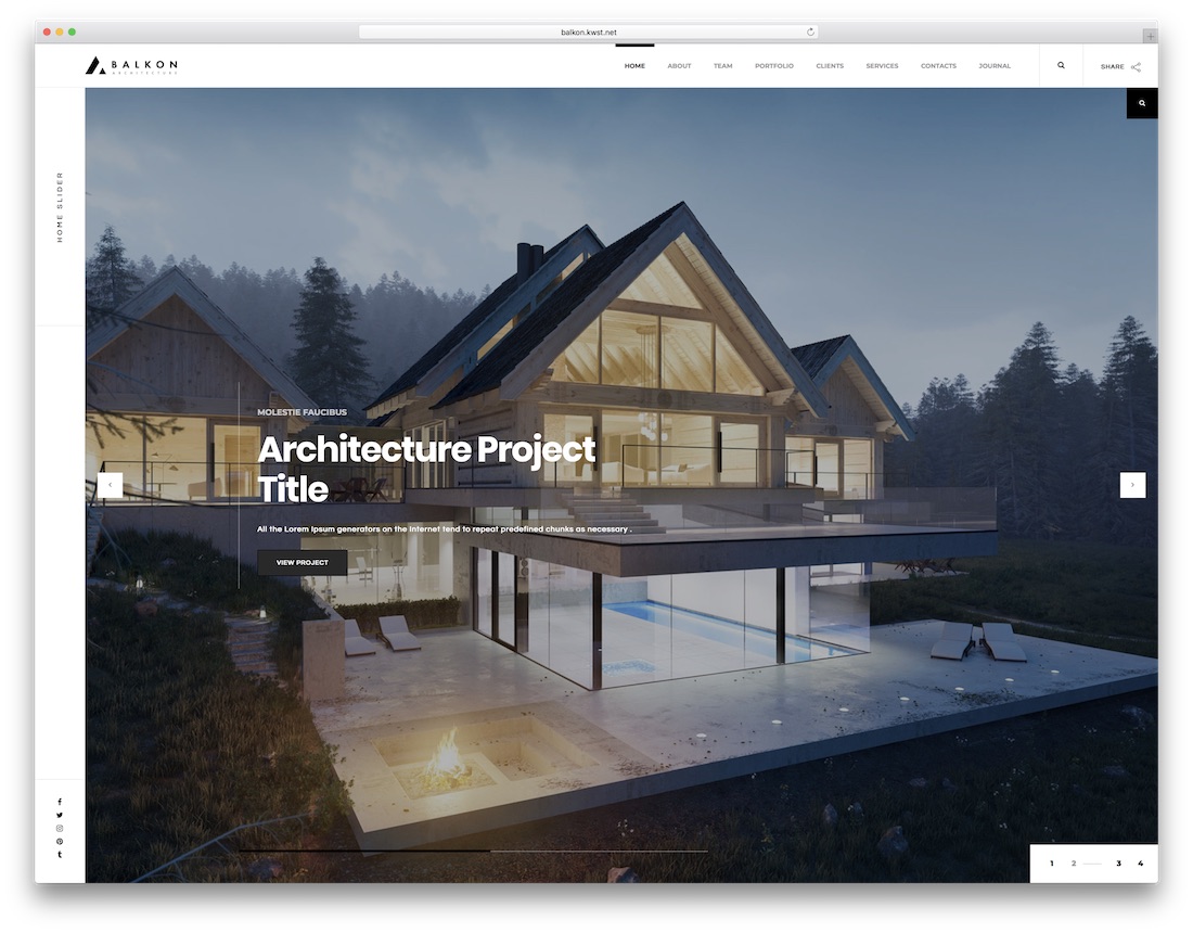 șablon site web design interior balkon