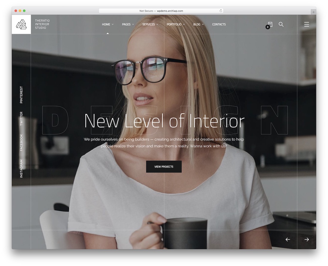 Theratio design interior temă wordpress