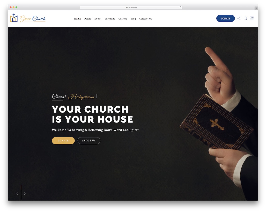 grace church website template