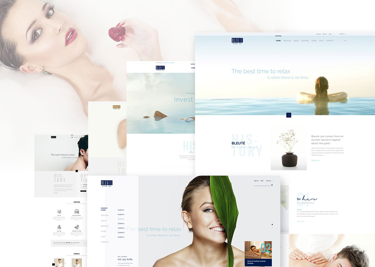 bleute-minimal-spa-salon-theme