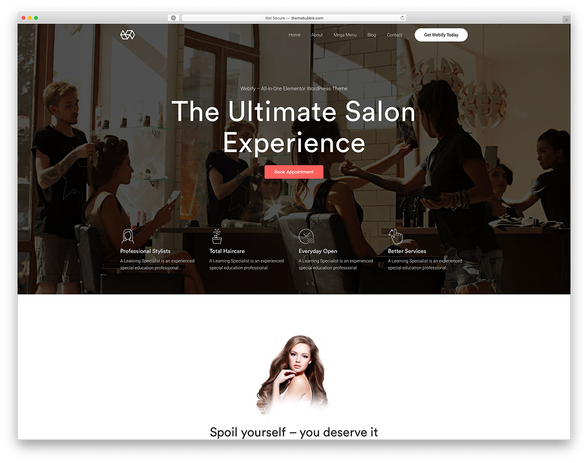 미용실 WordPress 테마