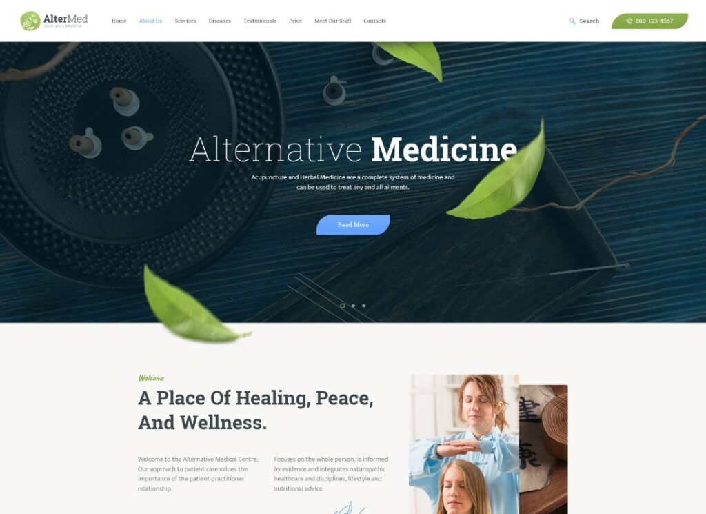 아비세나 | 대체 민간 요법 의사 WordPress Theme + Shop
