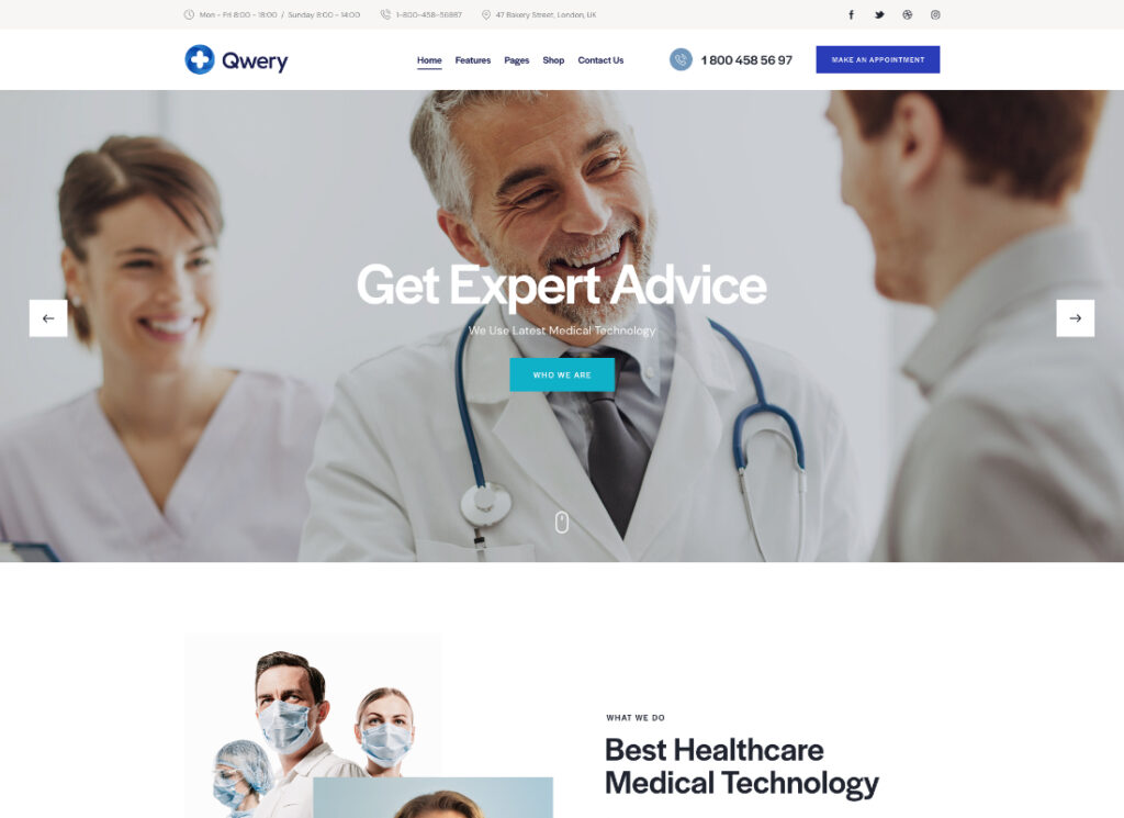 Qwery | Tema WordPress empresarial multipropósito + RTL