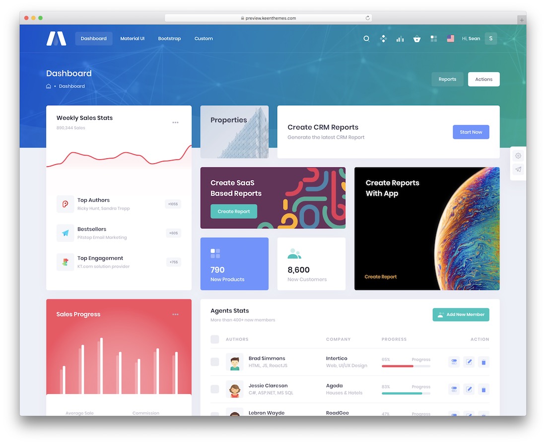 шаблон начальной загрузки metronic