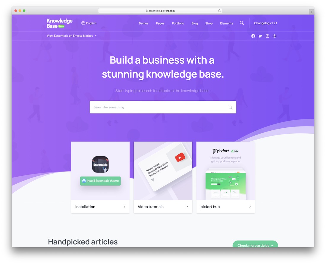 тема базы знаний WordPress Essentials