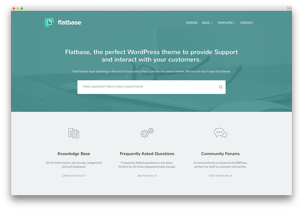 простая тема базы знаний flatbase