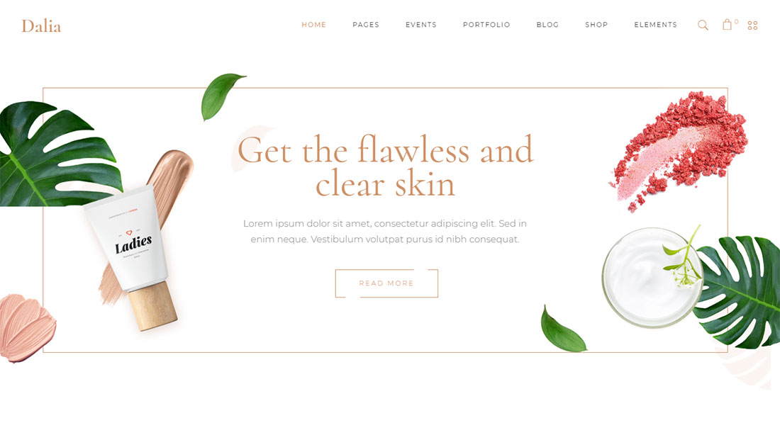 тема wordpress визажист dalia