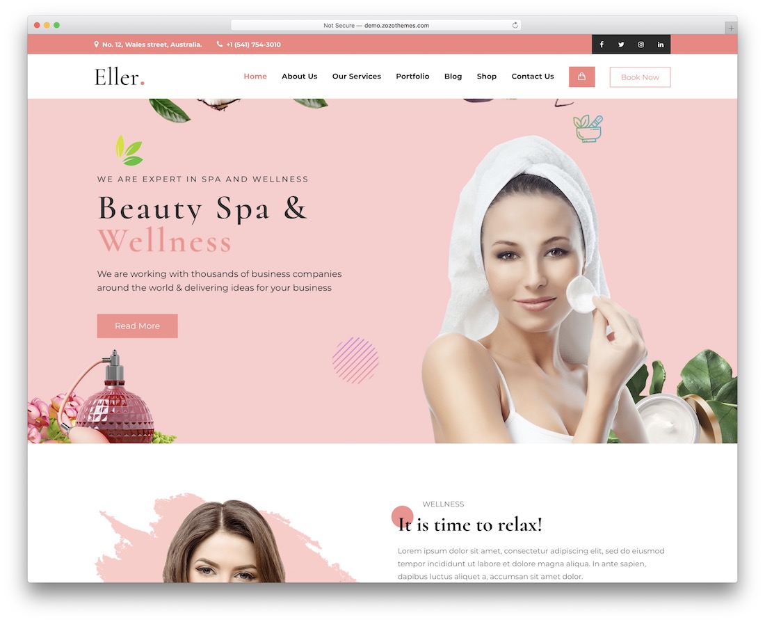 тема wordpress визажист eller